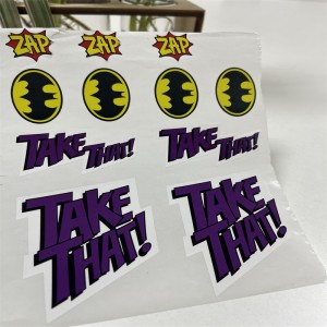 calcomanías coloridas de anime de dibujos animados